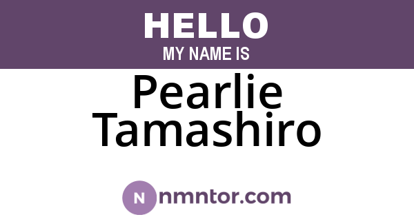 Pearlie Tamashiro