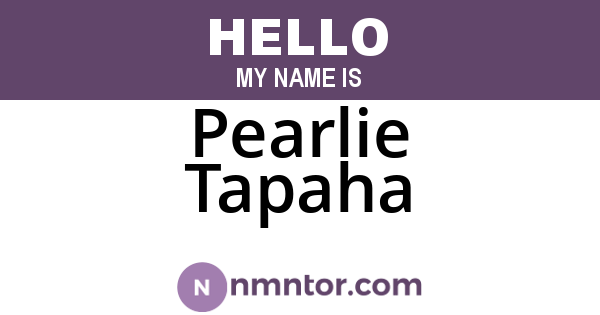 Pearlie Tapaha