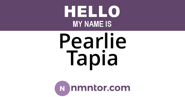 Pearlie Tapia