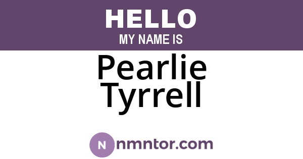 Pearlie Tyrrell