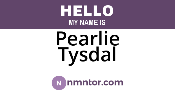 Pearlie Tysdal