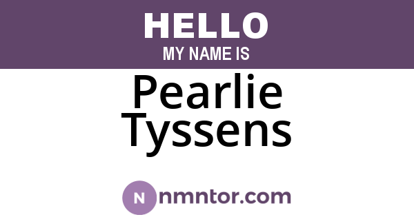 Pearlie Tyssens