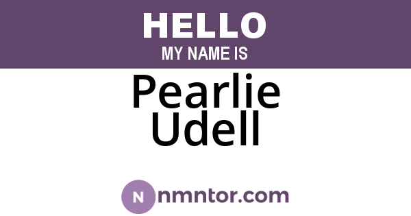 Pearlie Udell