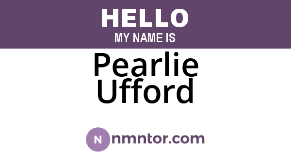 Pearlie Ufford