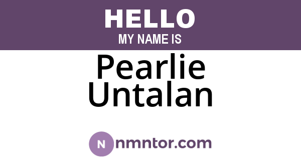 Pearlie Untalan