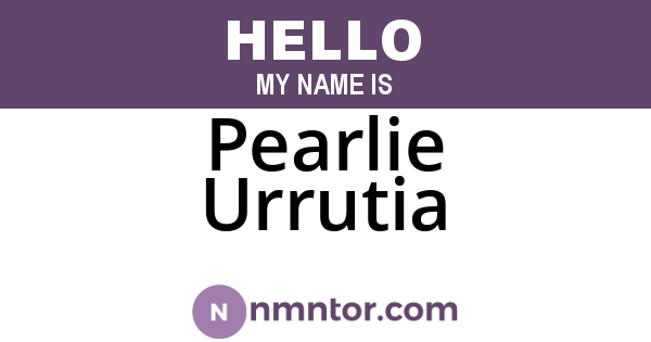 Pearlie Urrutia