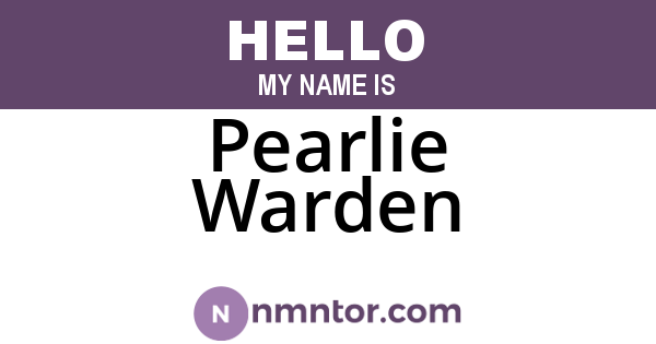 Pearlie Warden