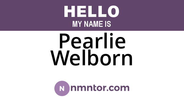 Pearlie Welborn