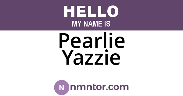 Pearlie Yazzie