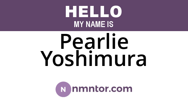Pearlie Yoshimura