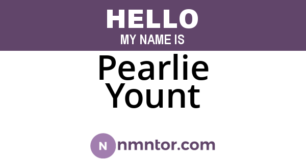 Pearlie Yount