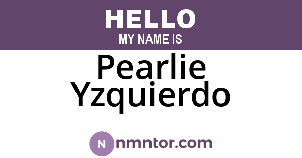 Pearlie Yzquierdo
