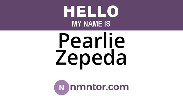 Pearlie Zepeda