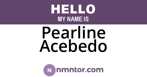 Pearline Acebedo