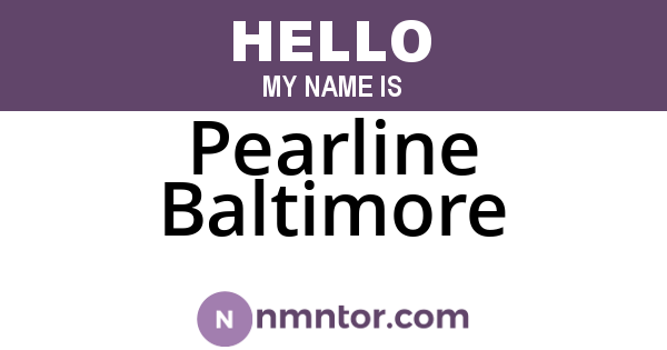 Pearline Baltimore