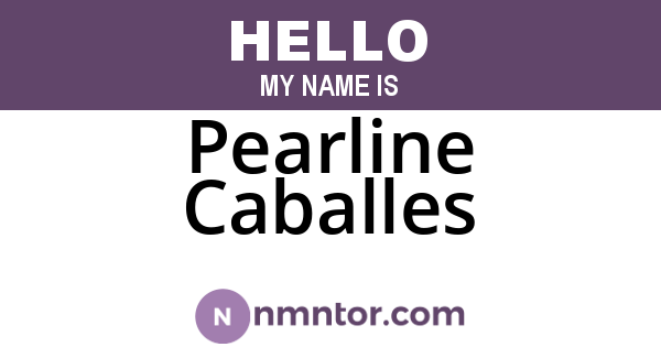 Pearline Caballes