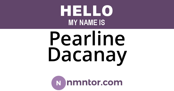 Pearline Dacanay
