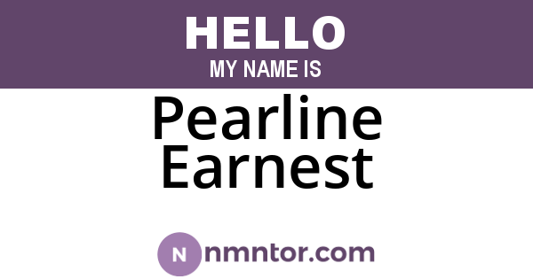 Pearline Earnest