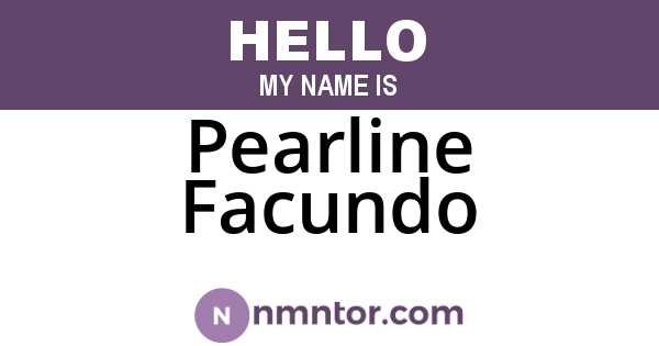 Pearline Facundo
