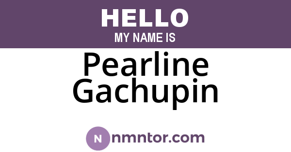 Pearline Gachupin