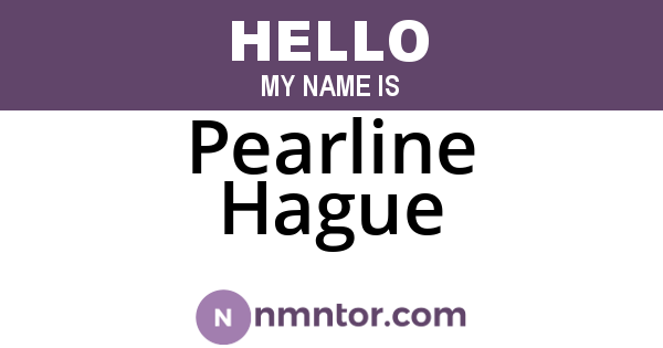 Pearline Hague