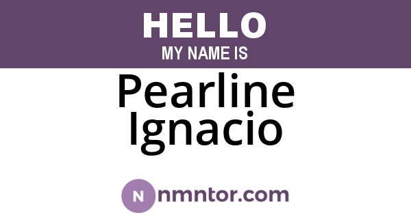 Pearline Ignacio