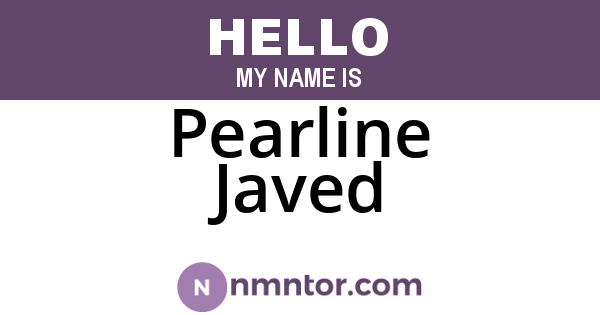 Pearline Javed