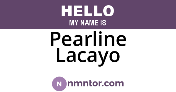 Pearline Lacayo
