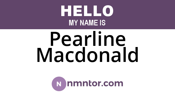 Pearline Macdonald
