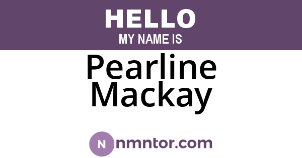 Pearline Mackay