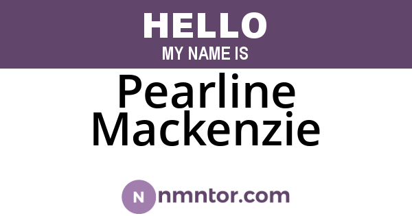 Pearline Mackenzie