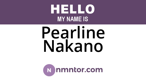 Pearline Nakano