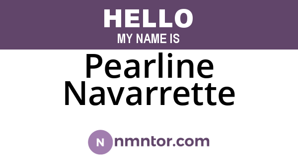 Pearline Navarrette