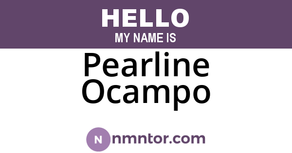 Pearline Ocampo