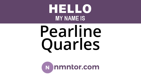 Pearline Quarles
