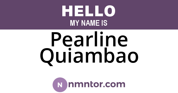 Pearline Quiambao