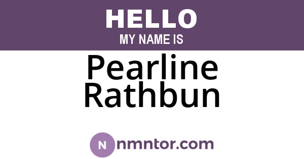 Pearline Rathbun