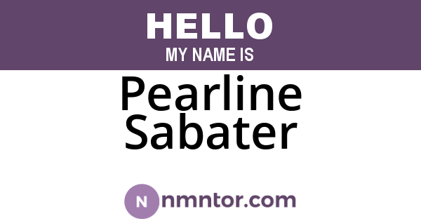 Pearline Sabater