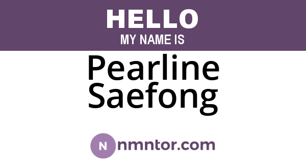 Pearline Saefong