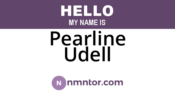 Pearline Udell
