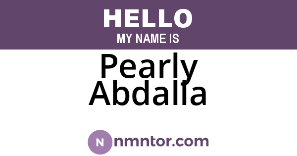 Pearly Abdalla