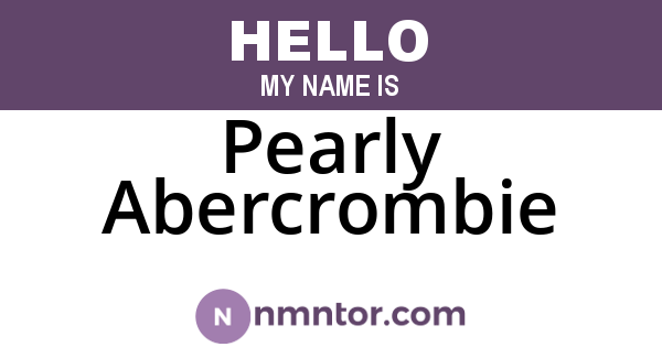 Pearly Abercrombie