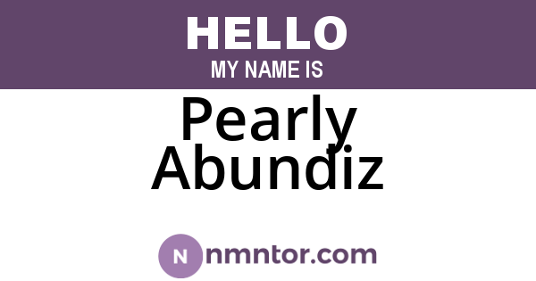 Pearly Abundiz
