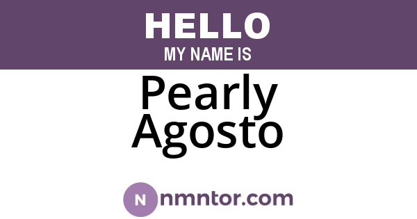 Pearly Agosto