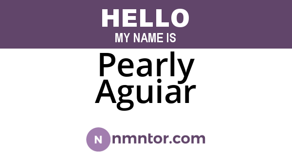 Pearly Aguiar