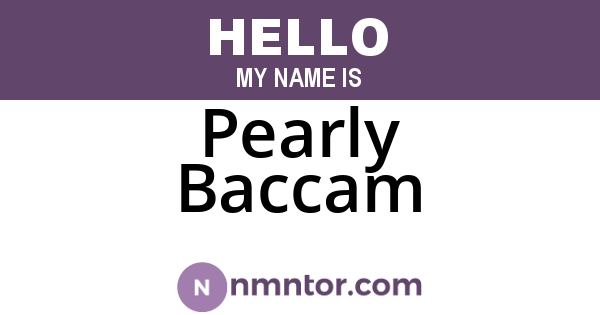 Pearly Baccam