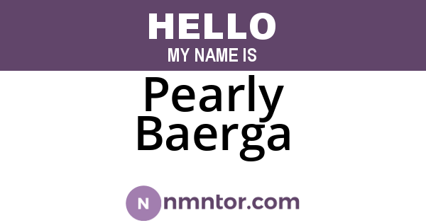Pearly Baerga