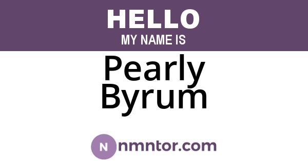Pearly Byrum