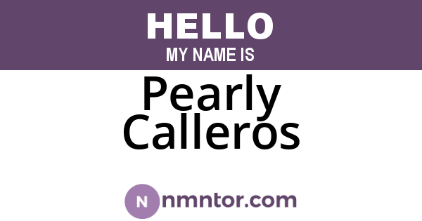 Pearly Calleros