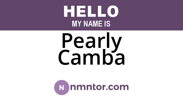 Pearly Camba